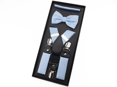 Hózentróger csokornyakkendő szettben - kék