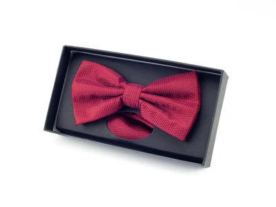 Csokornyakkendő szett - texturált bordó