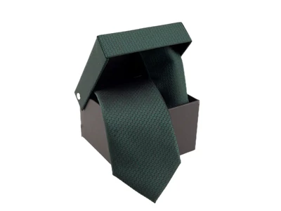 Texturált nyakkendő szett - sötétzöld