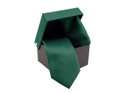 Apró mintás nyakkendő szett - zöld