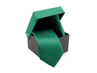 Apró mintás nyakkendő szett - zöld