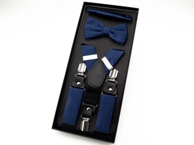 Hózentróger szett férfiaknak - kék mintás