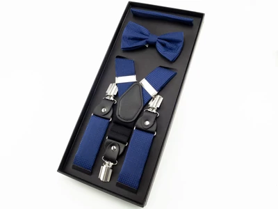 Hózentróger csokornyakkendő szett - matrózkék