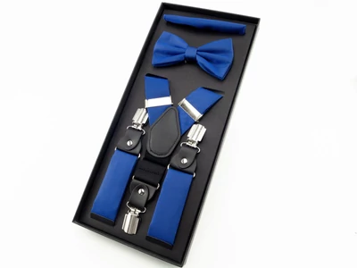 Hózentróger csokornyakkendő szett - diplomatakék