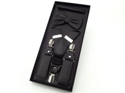 Hózentróger szett - fekete aprómintás