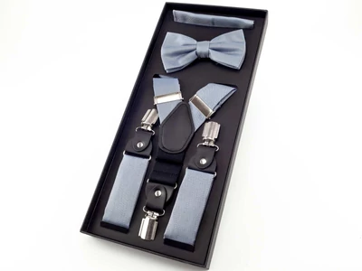 Férfi hózentróger szettben - acélkék