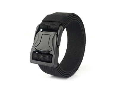 SLD gumis öv | fém gyorskioldó csattal - fekete