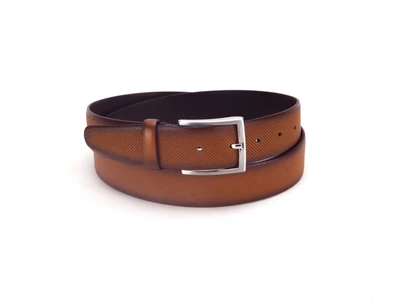 Divatos férfi bőr öv - konyakbarna | 392