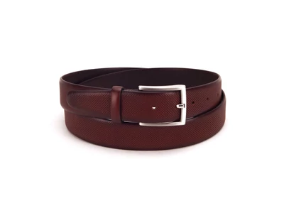 Divatos férfi bőr öv - sötét konyakbarna | 392