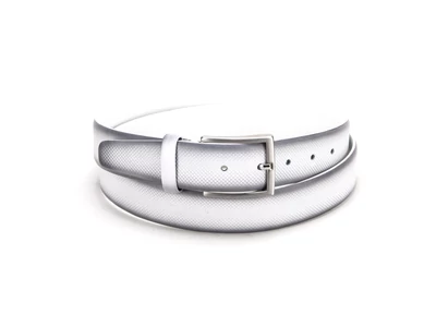 Divatos férfi bőr öv - fehér | 392