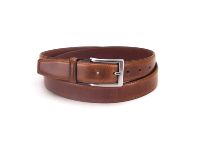 Prémium márkás férfi bőr öv - konyakbarna | 378 II.oszt