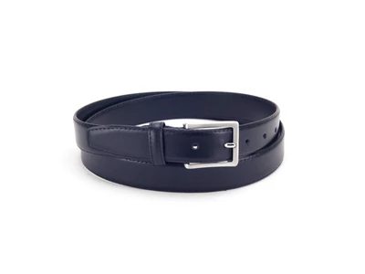 Elegáns férfi bőr nadrágszíj dísztűzött - fekete | 319