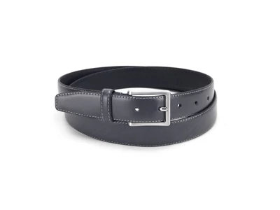 Elegáns férfi bőr nadrágszíj dísztűzött - garfitszürke | 319