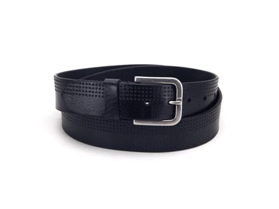 Divatos mintás bőr derékszíj - fekete | 395