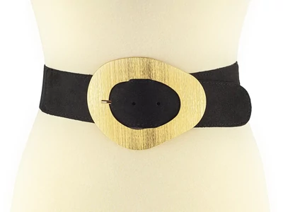 Arany csatos női öv ruhához - fekete