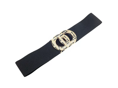 Sikkes  széles gumis öv - fekete