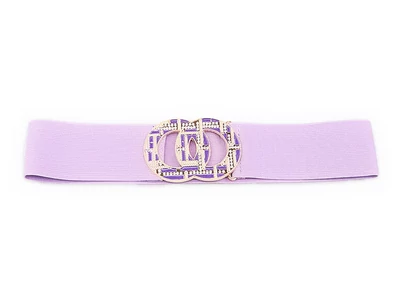 Sikkes  széles gumis öv - orgonalila