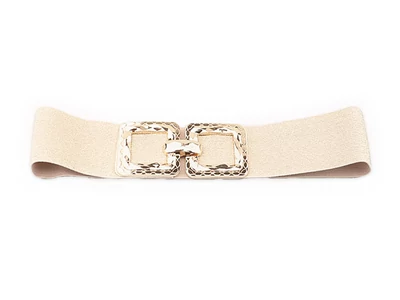 Alkalmi gumis női öv - bézs