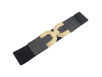 Elegáns sztreccs női öv - fekete