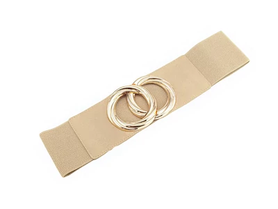 Elegáns vastag női öv - bézs