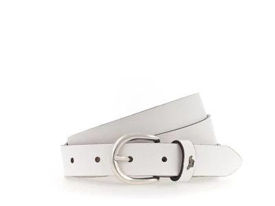 Mustang női bőr öv - fehér