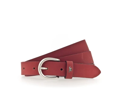 Mustang női bőr öv - piros