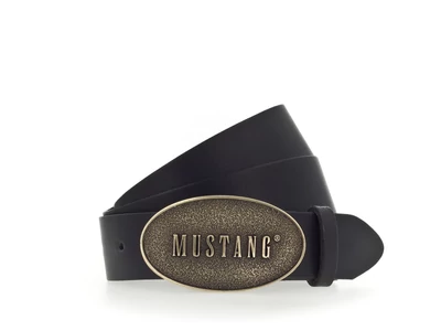 Mustang női bőr öv - fekete