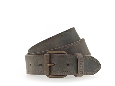 Mustang öv masszív bőrből - olive