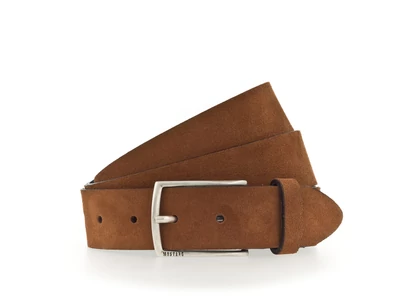 Mustang hasított bőr öv - rozsdabarna