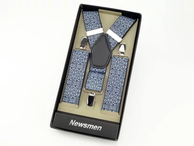 Mintás nadrágtartó díszdobozban - kék