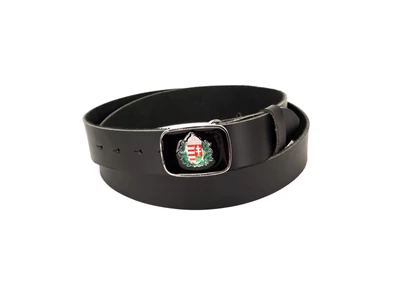 Címeres öv valódi bőrből - fekete | MGY01