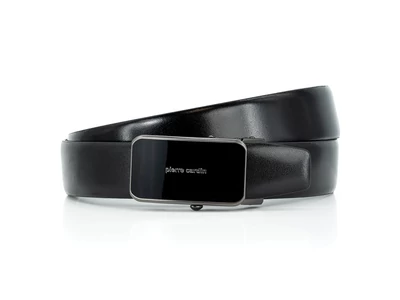 Pierre Cardin elegáns automata bőr öv - fekete