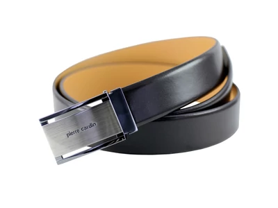 Pierre Cardin elegáns bőr öv - fekete