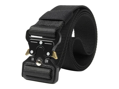 Cobra csatos gyöngyvászon öv - fekete