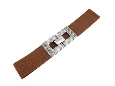 Strasszos vastag öv - barna