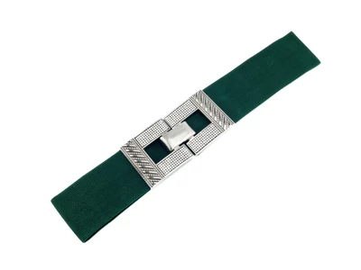 Strasszos vastag öv - zöld