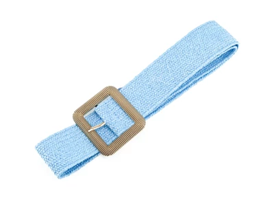 Női gumis divatöv - világoskék