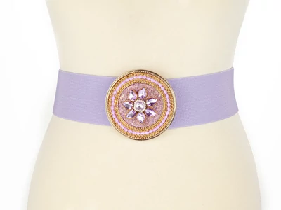 Strasszos sztreccs nő öv - lila