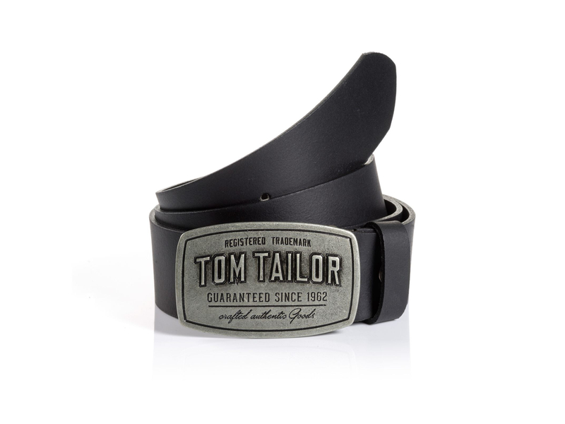 Tom Tailor bőr öv - fekete | TTLUKE